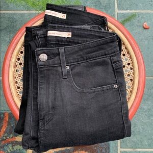 2 Pack 721 High Rise Skinny Black